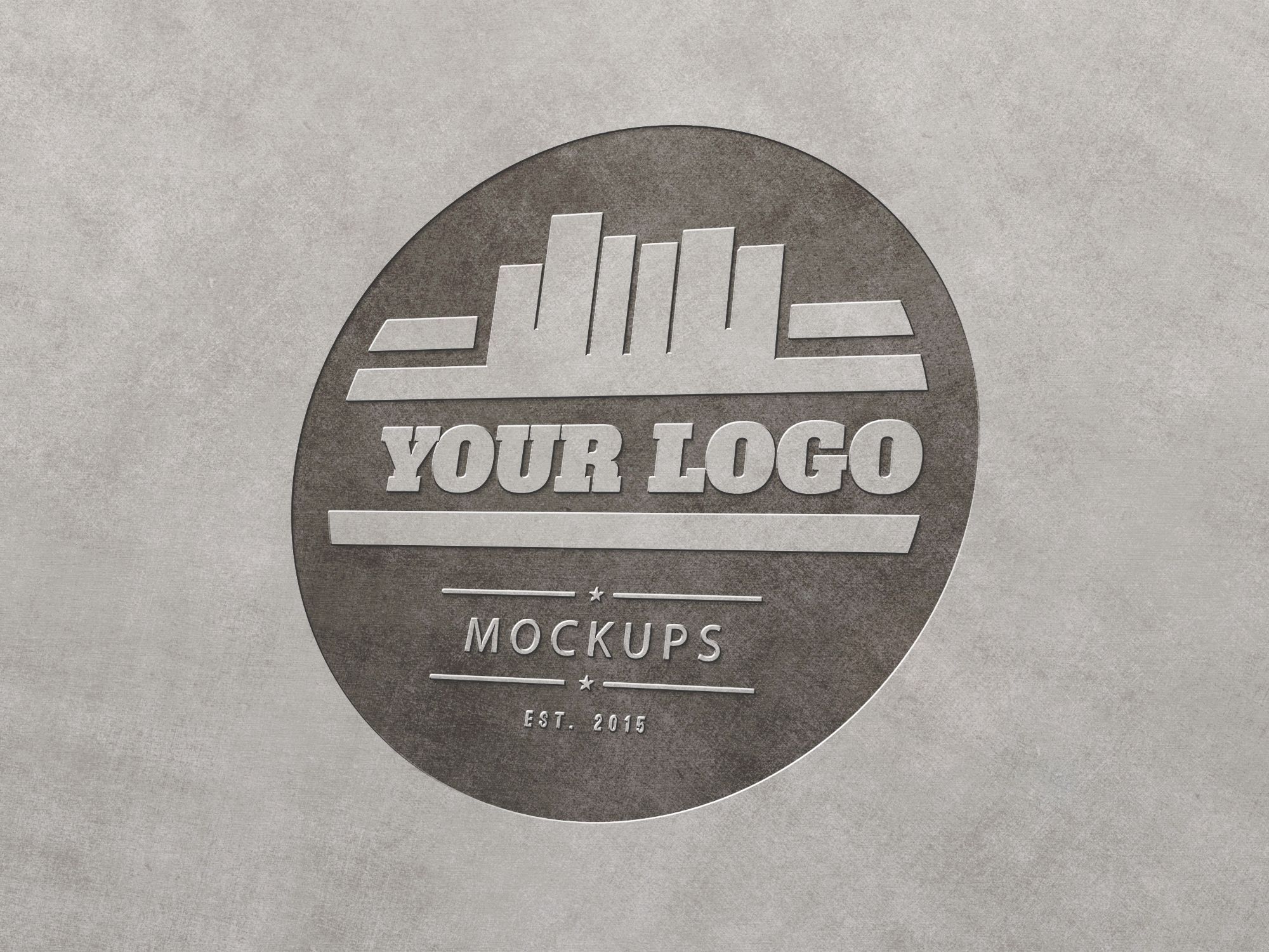 Use this metal engraved logo mockup to present your logo design in a unique manner. | Logo mockup, Engraved logo, Free logo mockup