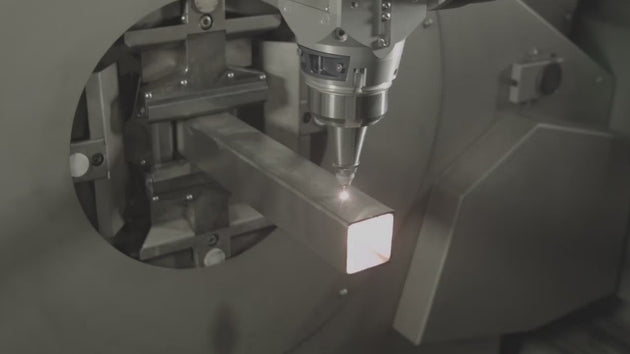 Adige LT8 demonstrating cutting capabilities of various types of metals and grades like steel, aluminum and copper, showing off 3D head cutting